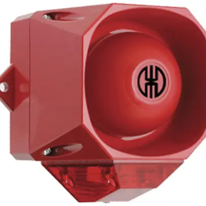 Sirène flash LED WERMA, 9...60VDC, 105dB, 32 tons, 2 tons contrôl.à distance, ro 