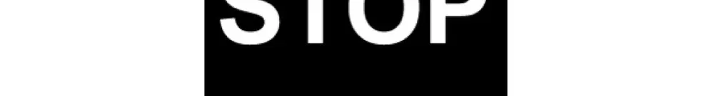 Foglia neg.simbolo 'STOP' EDIZIOdue nero 42×42 per lamp.LED 