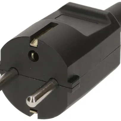 Spina mobile Schuko MAX HAURI L+N+PE 16A 250V 0.75…1.5mm² nero 