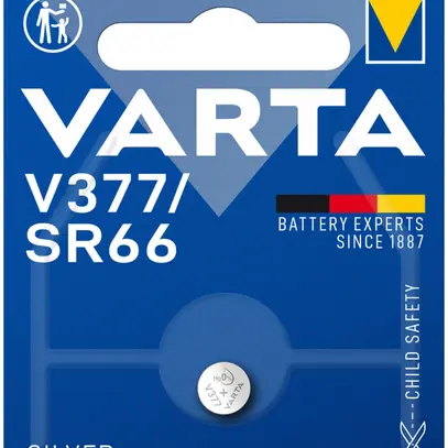 Pile bouton oxyde argent VARTA V377, 1.55V blister à 1 pièce 