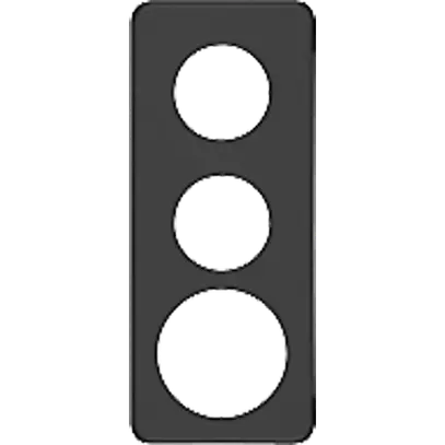 Plaque de recouvrement 3×1 2×43+58 noir 