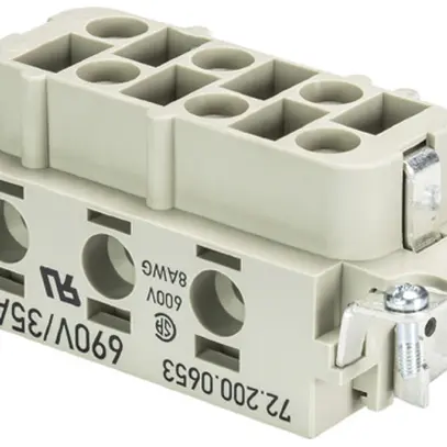 Inserto presa Wieland Electric revos POW BUS 6 6,0 69 AG 6 35A 690V 2.5…6mm² 