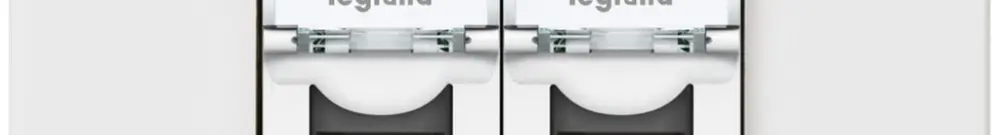 Prise ENC ATO UTP 2×RJ45 blanc cat.5e grd.I 