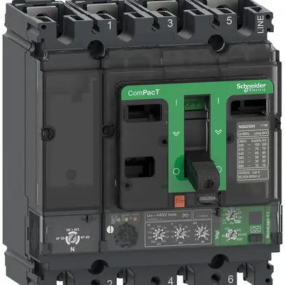 Disgiuntore di potenza ComPacT NSX160F con MicroLogic4.2 4P4d 57…160A 36kA 