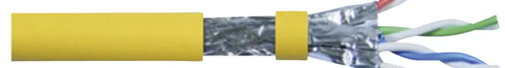 Câble informatique ROLINE Solid cat.8.1 S/FTP 4P AWG22 2000MHz Eca jaune 100m 