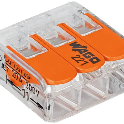 Morsetto per scatola COMPACT serie 221 3L 0.2…4mm² 