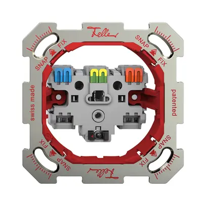 Presa INC Feller SNAPFIX® 1×T13 con LED rosso 