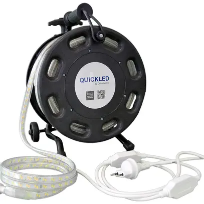 Fascia luminosa LED QUICKLED 240N IP65 240V 15W-1500lm/m 4000K 25m svolgi.2-lati 