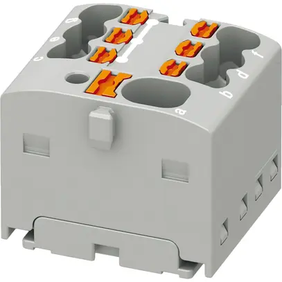 Verteilerblock PX PTFIX 4/6X1,5-G GY 1.5mm² 17.5A 450V 7×1 kleben gu 