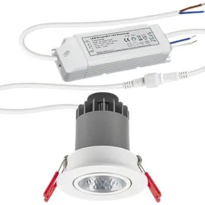 Downlight LED INC ESYLUX ALICIA 9W 3000K 610lm Ø75/68mm IP20, blanc 