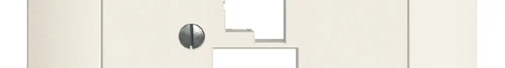 Kit frontale INC EDIZIOdue bianco 88×88mm 1×T+T 1×RJ45 