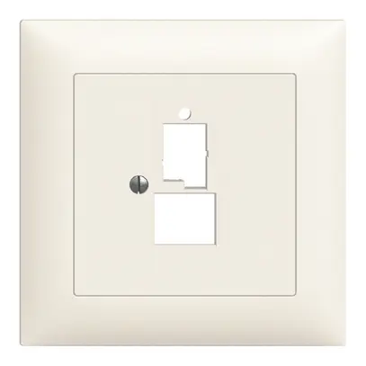 Kit frontale INC EDIZIOdue bianco 88×88mm 1×T+T 1×RJ45 