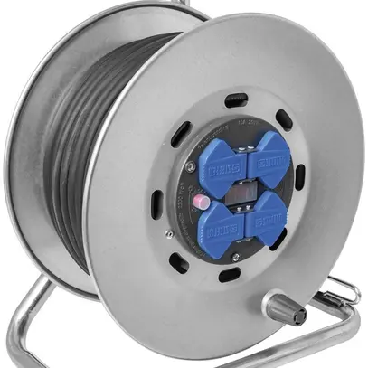 Avvolgicavo STERO LOOP grd.1 4×T13 50m TD3×1.5mm² argento/grigio 