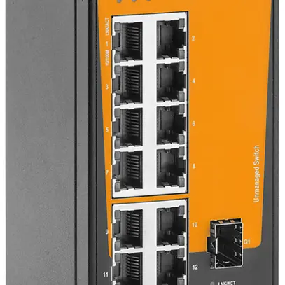Switch Weidmüller IE-SW-BLB-18-16TX-2GESFP 16×RJ45 FE+2×SFP GbE unmanaged 