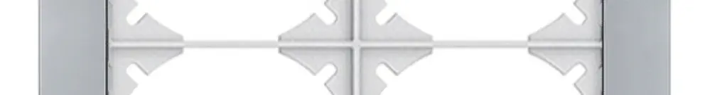 Telaio di cop. EDIZIOdue prestige 2×2 acciaio cromato lucidato 