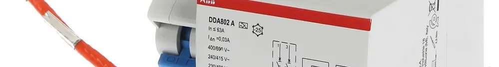 Blocco differenziale ABB DDA802 A-63/0.03 2P 230V A-0.03A 63A 0.25kA 4.5UM 