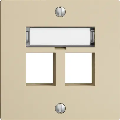 Kit montaggio EDIZIOdue F, uscita dritta, per 2×Keystone, vanille 