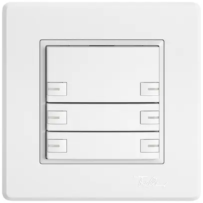Pulsante KNX RGB INC EDIZIO.liv SNAPFIX® sensore temp.RGB-LED 6× com.1T bi 