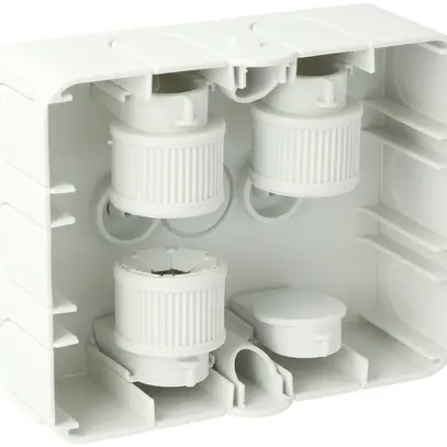 Scatola AGRO, per canale portacavi, fissaggio a griglia forata, 120×95×40mm, gr 