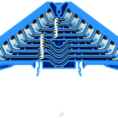 Borne de distribution de potentiel Weidmüller PPV 8L PUSH IN TS35×15 bleu 
