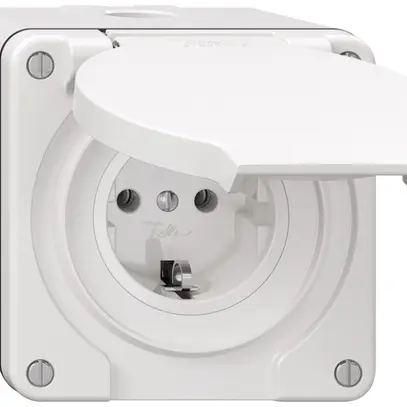 Presa AP Feller IP21 Schuko 16A 230V 87×87mm bianco 