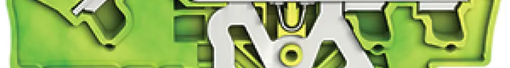Morsetto di protezione WAGO TOPJOB-S 2.5mm² 3L verde/giallo serie 2102 