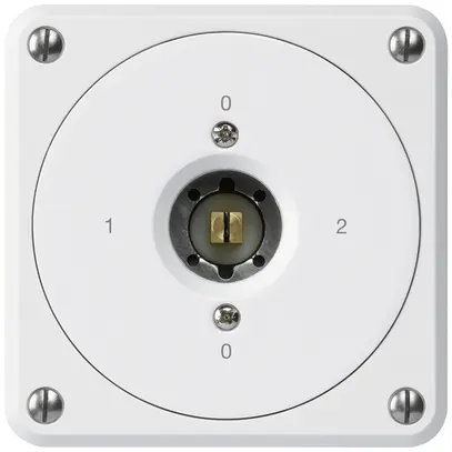 Interruttore a chiave quadrata INC robusto senza coperchio 2/1P bianco combi 