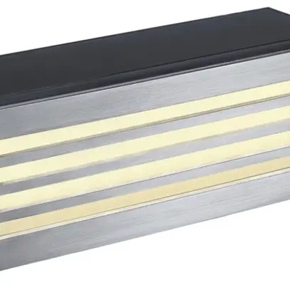 Lampada a muro LED INS SLV BRICK MESH 316, 3.7W 56lm 3000K IP54 acciaio pregiato 
