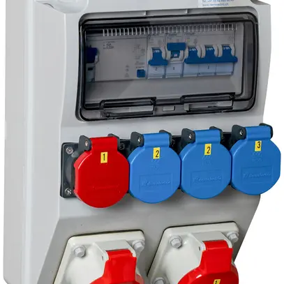 Distributore di corrente DEM DB33733 40A 3×LS 1×FI 3×T23 1×T25 2×T75 