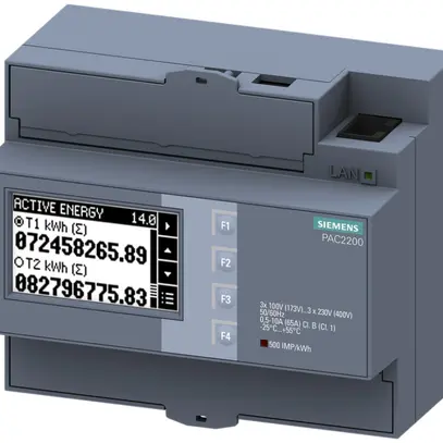 Misuratore di energia AMD Siemens SENTRON PAC2200 3×65A ModbusTCP 
