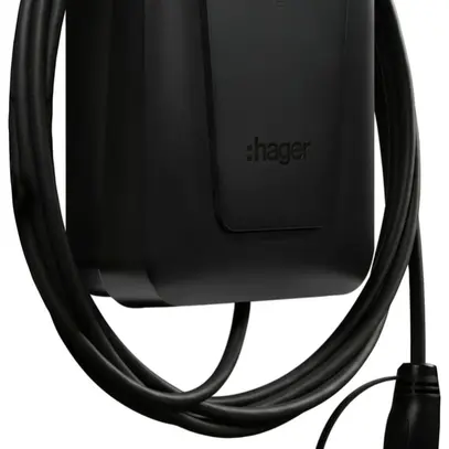 Ladestation Hager witty pro 3-phasig 22kW 250×370×150mm mit Kabel 