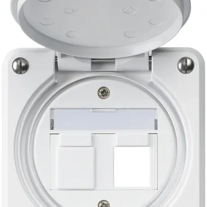 Kit de montage ENC robusto IP55 plat blanc pour 2×Keystone 