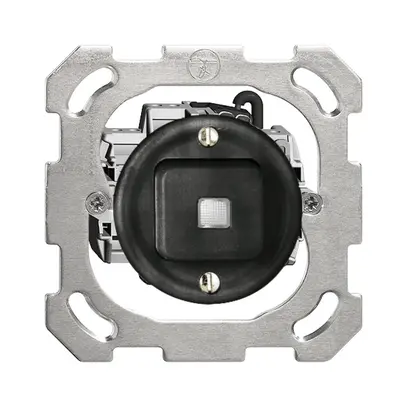 Interrupteur poussoir lum. ENC 3/2L noir FH, contrôle, LED jaune 