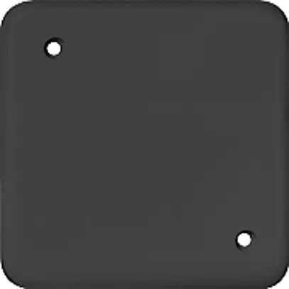 Plaque de recouvrement I 2trous de fixation noir 