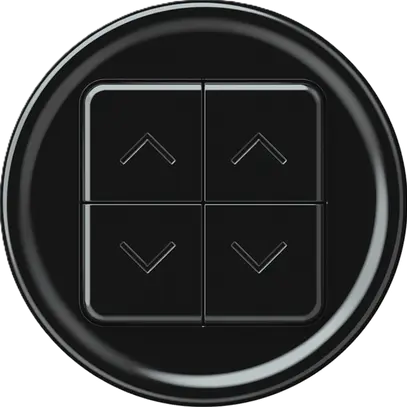 Interruttore tapparelle origin 2P 4×tasti Ø60mm nero 