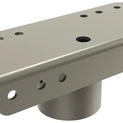 Mastadapter SLV FLOODLIGHT Stahl Ø76×266mm grau 