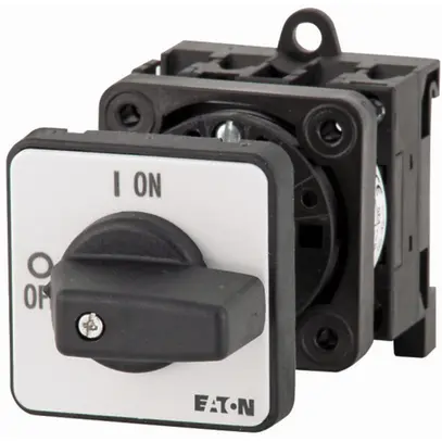 Interruttore rotativo INS ACC-CHIUS ETN, P1, 25A, 3P+N, tasto nero 