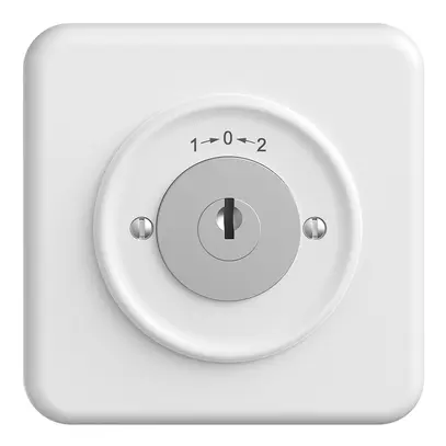 Contatto rotativo INC 1>0<2 STANDARDdue bianco con serratura di sic. 