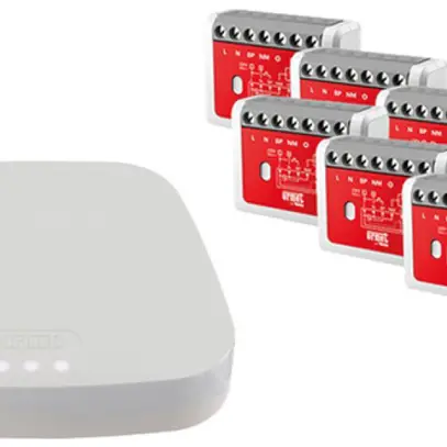 Kit centralina SmartHome Urmet GATE-UP KIT 1×GATE-UP 7×MVR500E-UP 