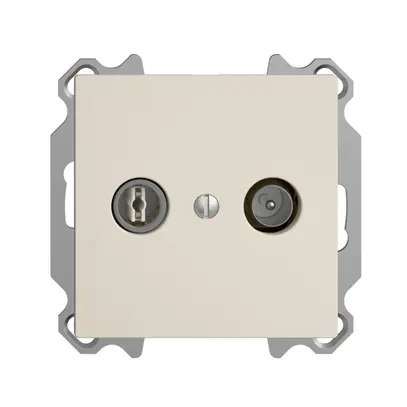 Presa TV-R INC EDIZIOdue 4dB crema a banda larga 5…2000MHz, FM 