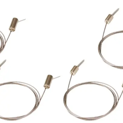 Kit de suspension à corde SG Sense acier 2000mm argent 4 pcs 