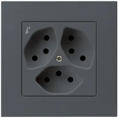 Prise ENC kallysto.pro 3×T13/1S anthracite 