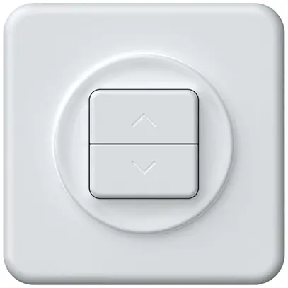 Poussoir stores ENC origin 1P 2×touches 92×92mm blanc 