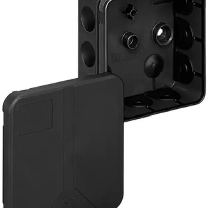 Boîte dérivation AP 2K-12 5×2.5mm², 85×85×37mm, noir 