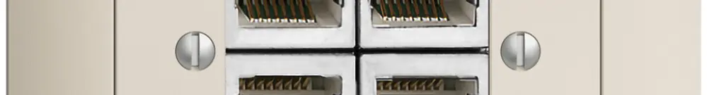 Presa INS 4×RJ45/s 4P sep.EDIZIOdue crema ITplus 