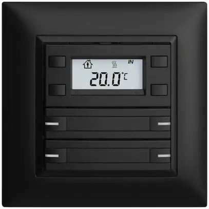 Poussoir RTH ENC KNX 4× EDIZIOdue FMI noir, avec papier+LED RGB 
