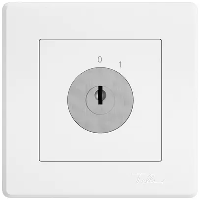 Interruttore a chiave INC EDIZIO.liv c.KABA 1007F/5000 c.ritiro 1P 0-1 p=57mm bi 