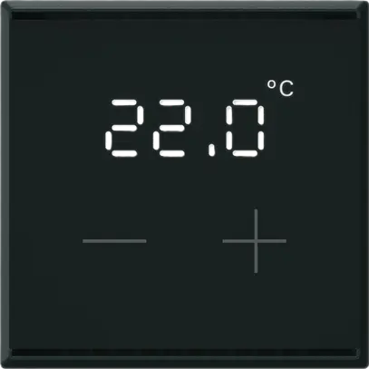 Termostato ambiente KNX KAL con display LED nero 