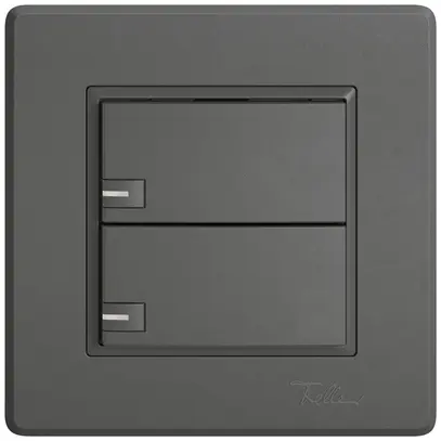 Poussoir KNX RGB ENC EDIZIO.liv SNAPFIX® capteur temp.RGB-LED 2× comm.1T grf 
