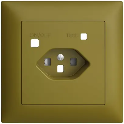 Kit frontale EDIZIOdue per presa FI FMI, T23, shutter, olive 